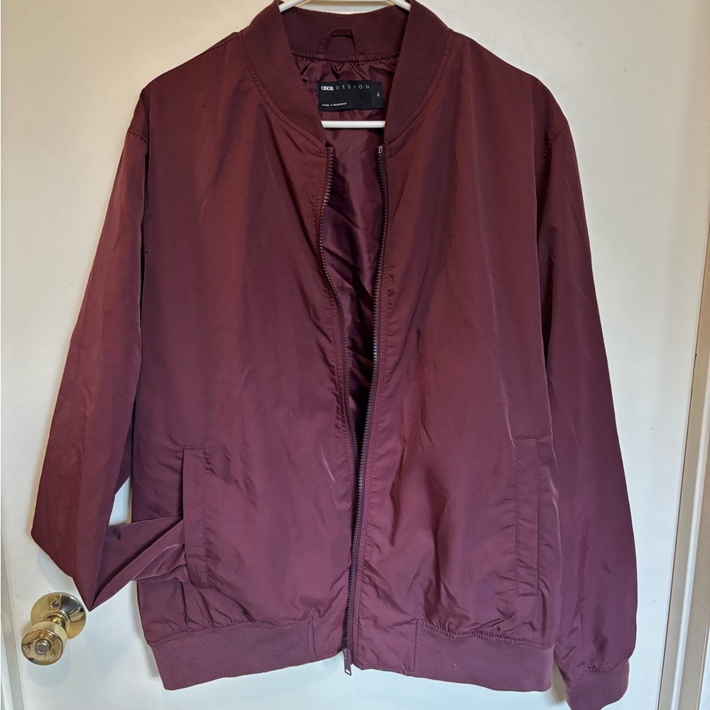 Maroon bomber jacket - Size XL